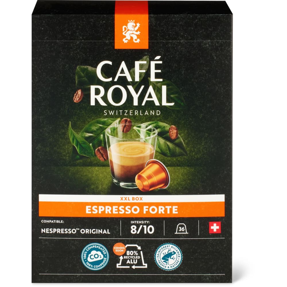 Achat Café Royal · Capsules de café en aluminium · Espresso Forte -  intensité 8/10 • Migros