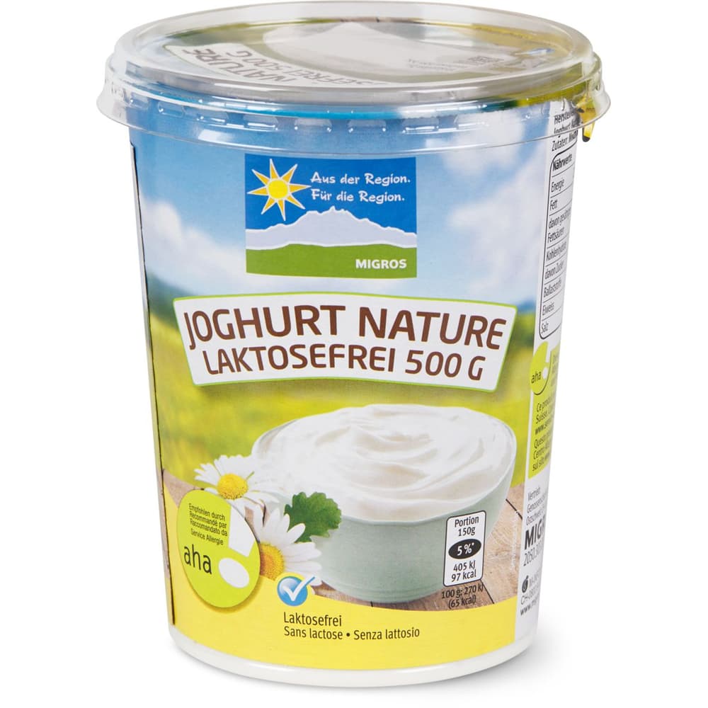 Joghurt Nature Laktosefrei aha! • Migros