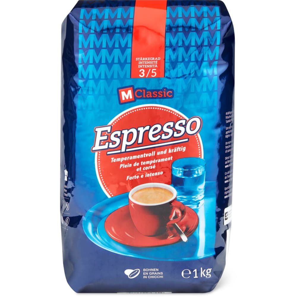 Achat M-Classic Espresso · Café en grains · Espresso - intensité 3/5 •  Migros
