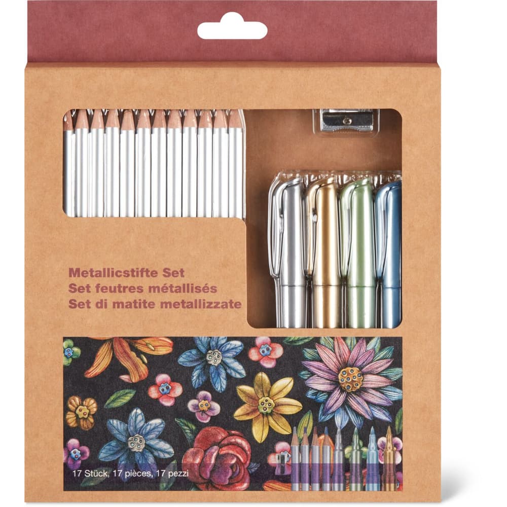 Set di mate colorate metallizzate a 12 colori Set di schizzi