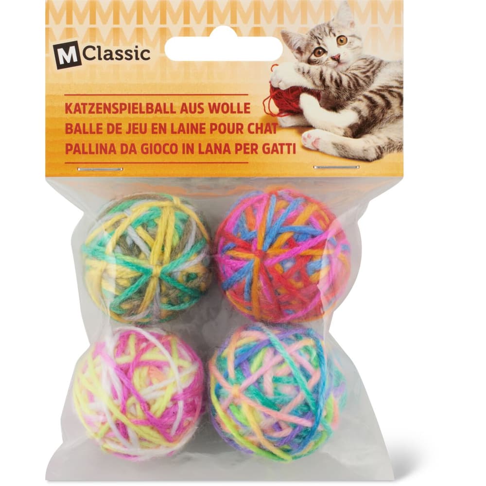 Palla Gioco Kerbl In Lana 10cm Rossa - Con Sonaglio Interno Per Animali Domestici - Foto 6