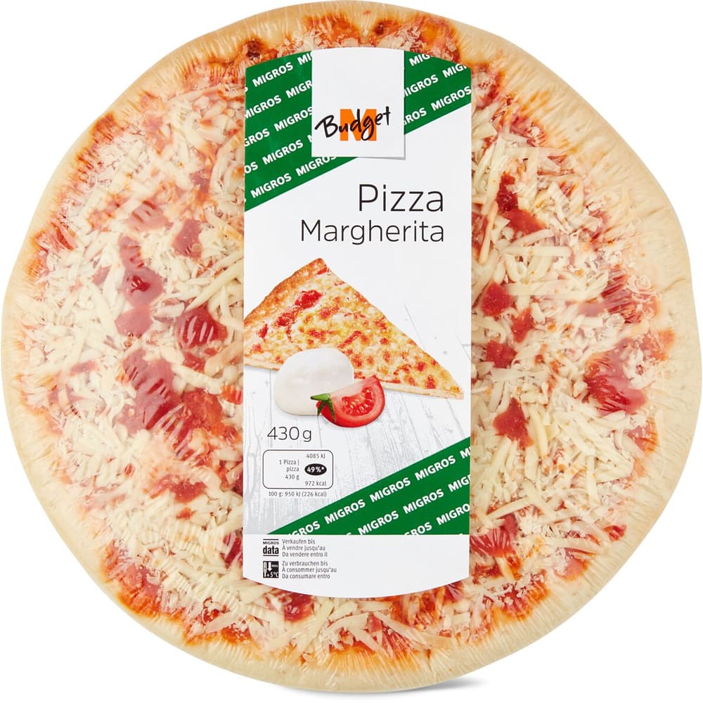 MBudget · Pizza avec sauce tomates et mozzarella · Margherita • Migros
