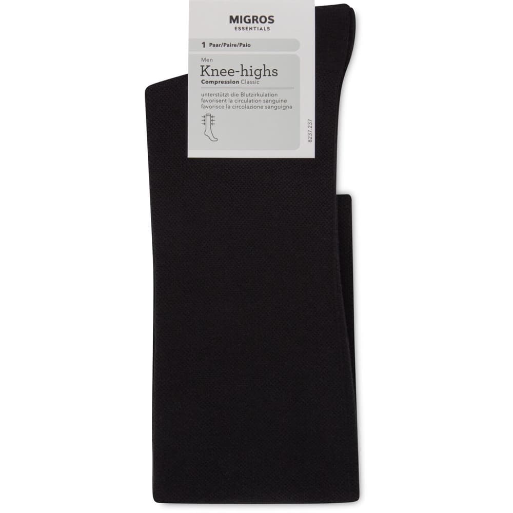 6 Paia Calzini Alti Uomo Dhereskin – Nero – Cotone Misto – Taglia 10-13
