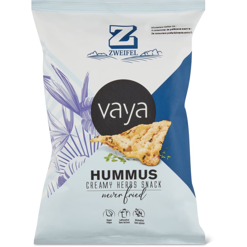 Zweifel Vaya · Chips Snack · Erbsen mit Kräuter • Migros