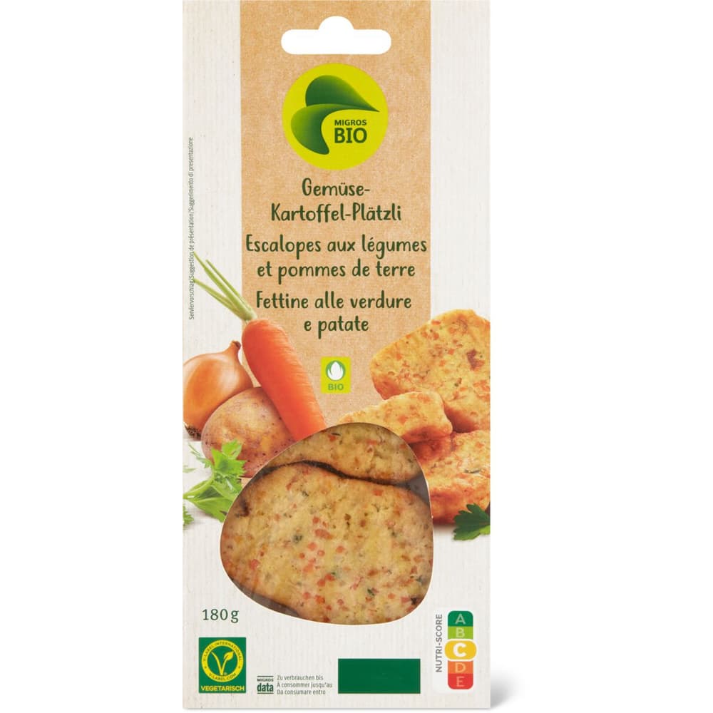 Migros Bio · Gemüse-Kartoffelplätzli • Migros