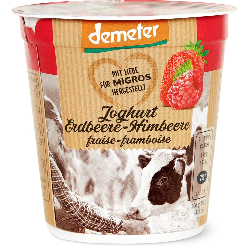 Acquista Demeter · Yogurt · Fragola-Lampone • Migros