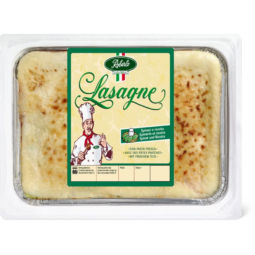 Buy Roberto · Lasagne · Epinards et Ricotta • Migros