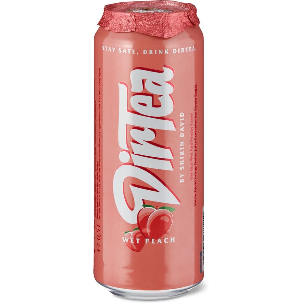 Dirtea · Eistee · wet peach • Migros