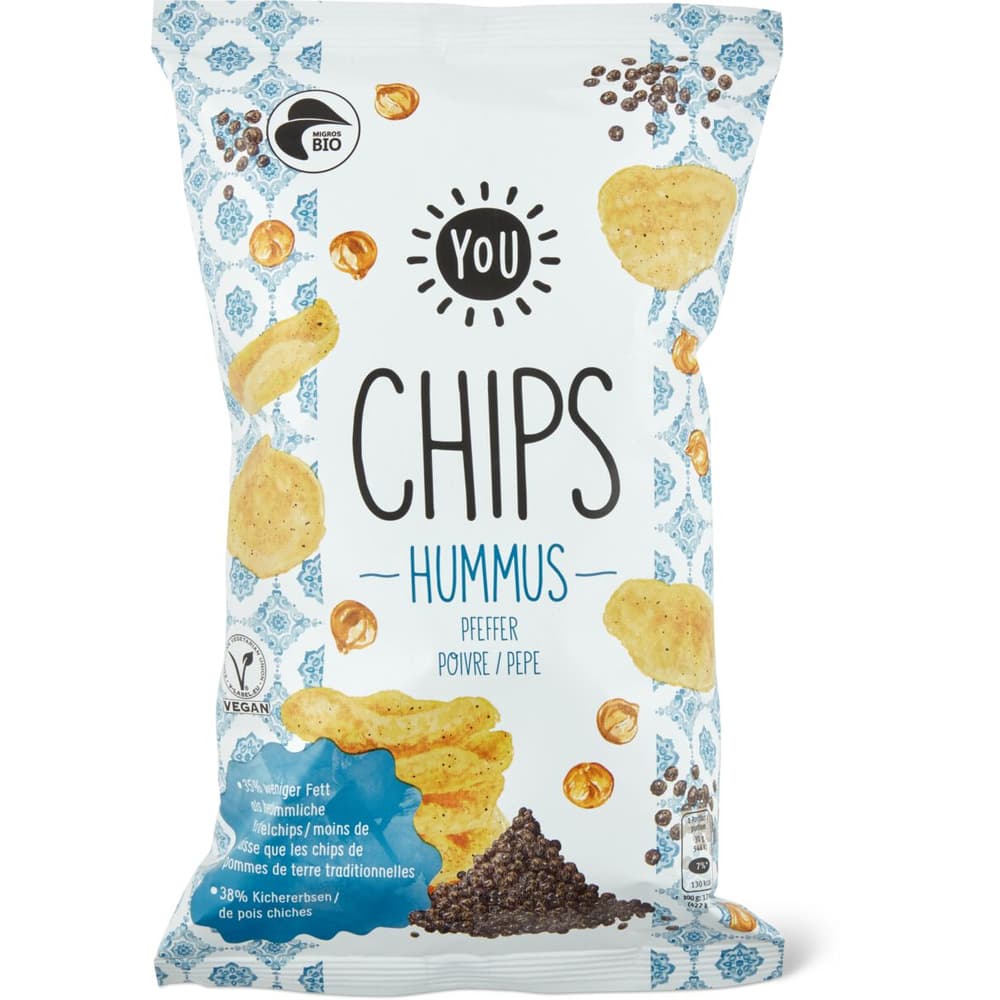 Achat You · Chips hummus · poivre • Migros