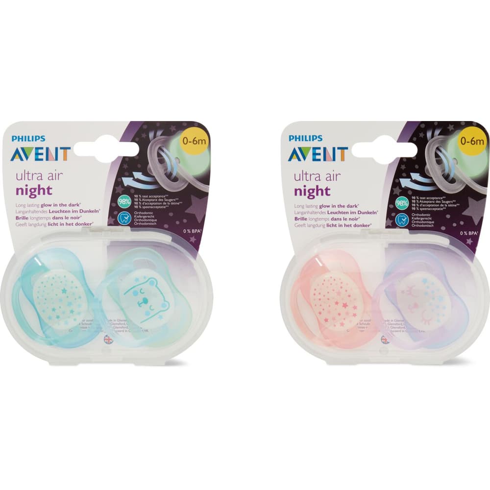 Philips Avent Ultra Air Soother 2 - Succhietto senza BPA per