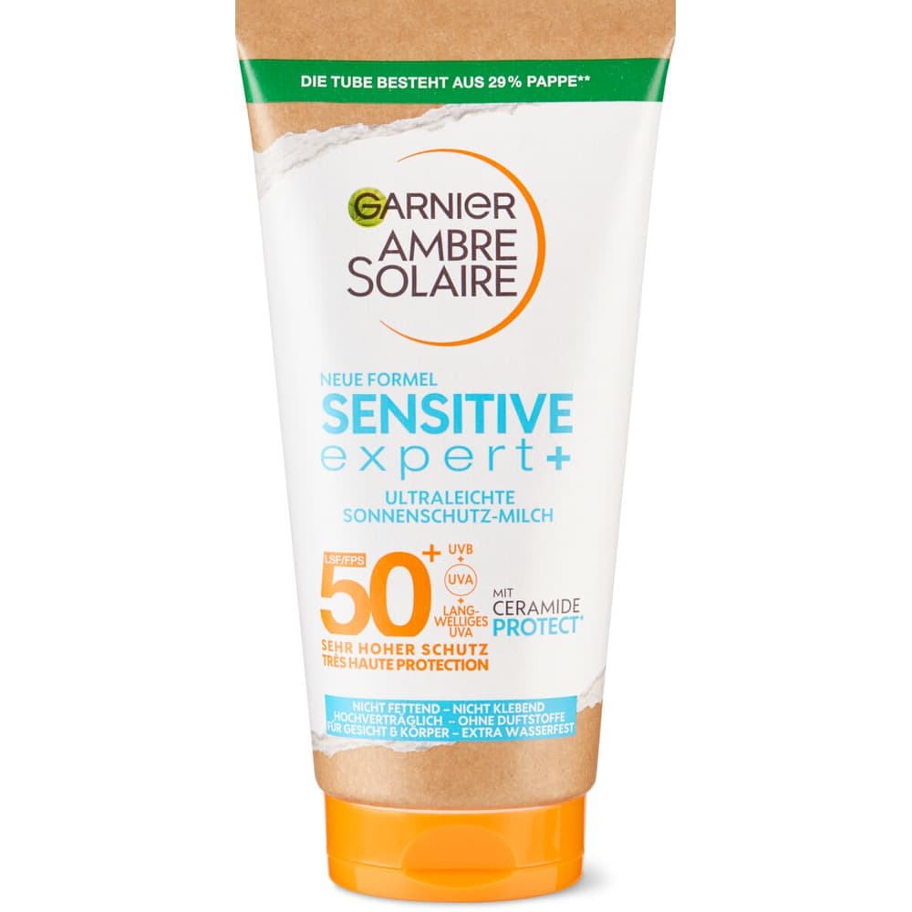 Ambre Solaire Hydra 24h Sonnenschutz Milch Garnier Ambre Solaire · Sonnenschutz-Milch · LSF 50+, Sensitive Expert