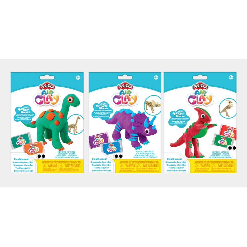 Hey Clay Dinosaures – Kit Pâte à Modeler Avec 6 Pots Et Application Interactive