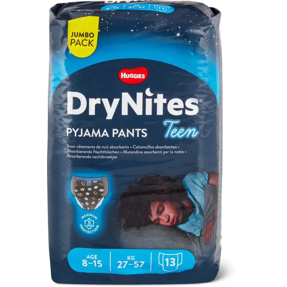 Huggies DryNites · Couches de nuit · 8 à 15 ans, 2757kg • Migros
