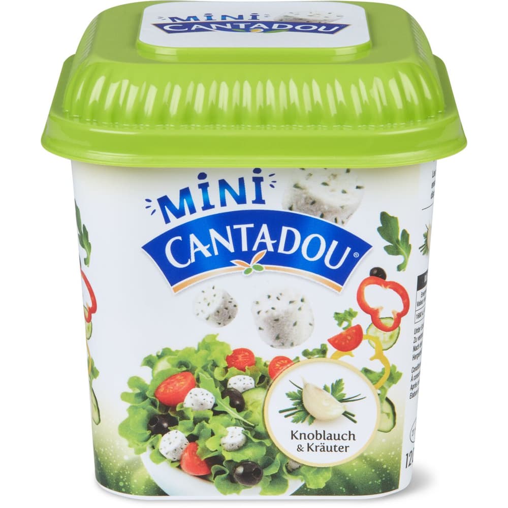 Cantadou Mini · Bouchées Fromagères Pour Salade Et Apéritif · Ail And Fines Herbes • Migros 