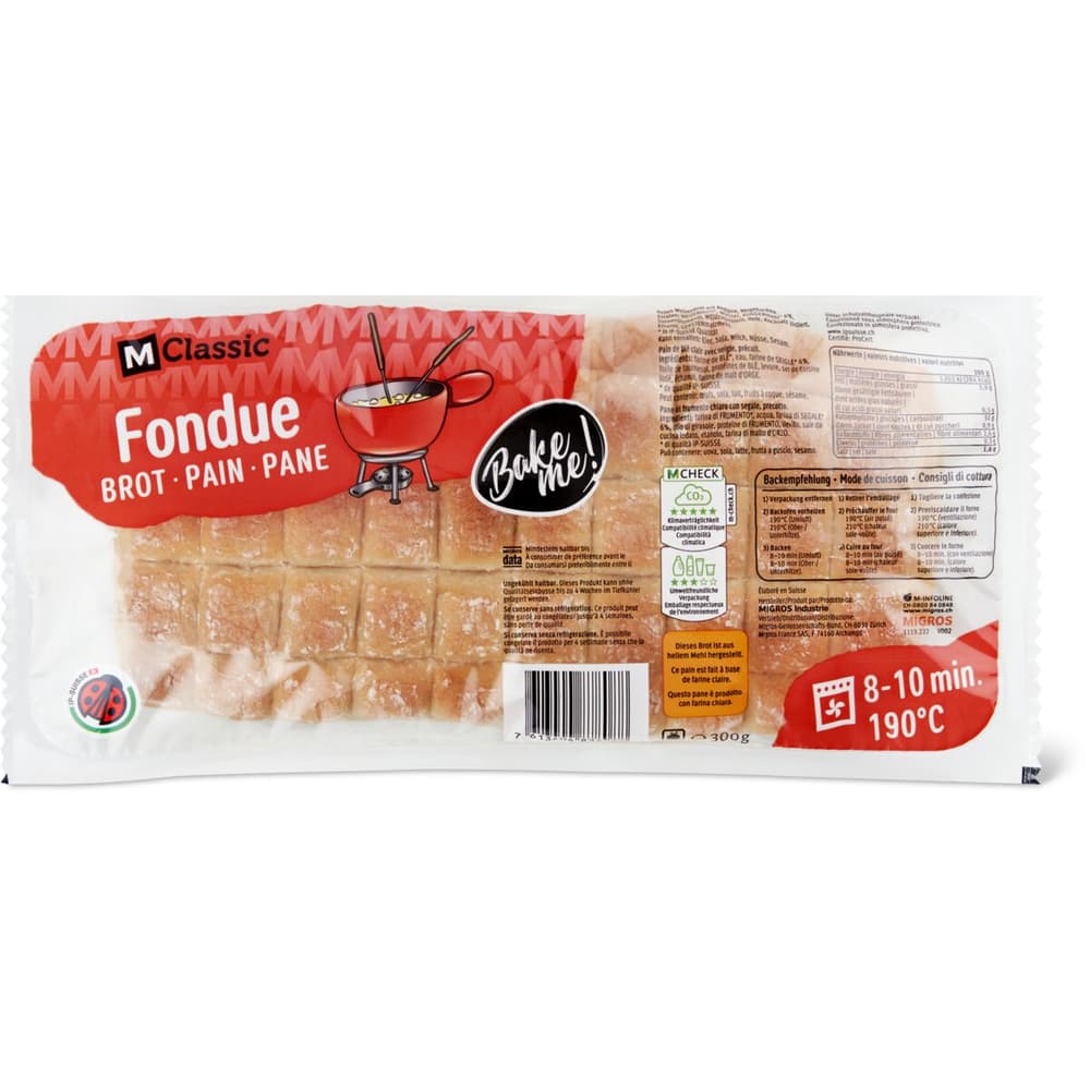 M Classic IP SUISSE Fondue Bread Part Baked Migros