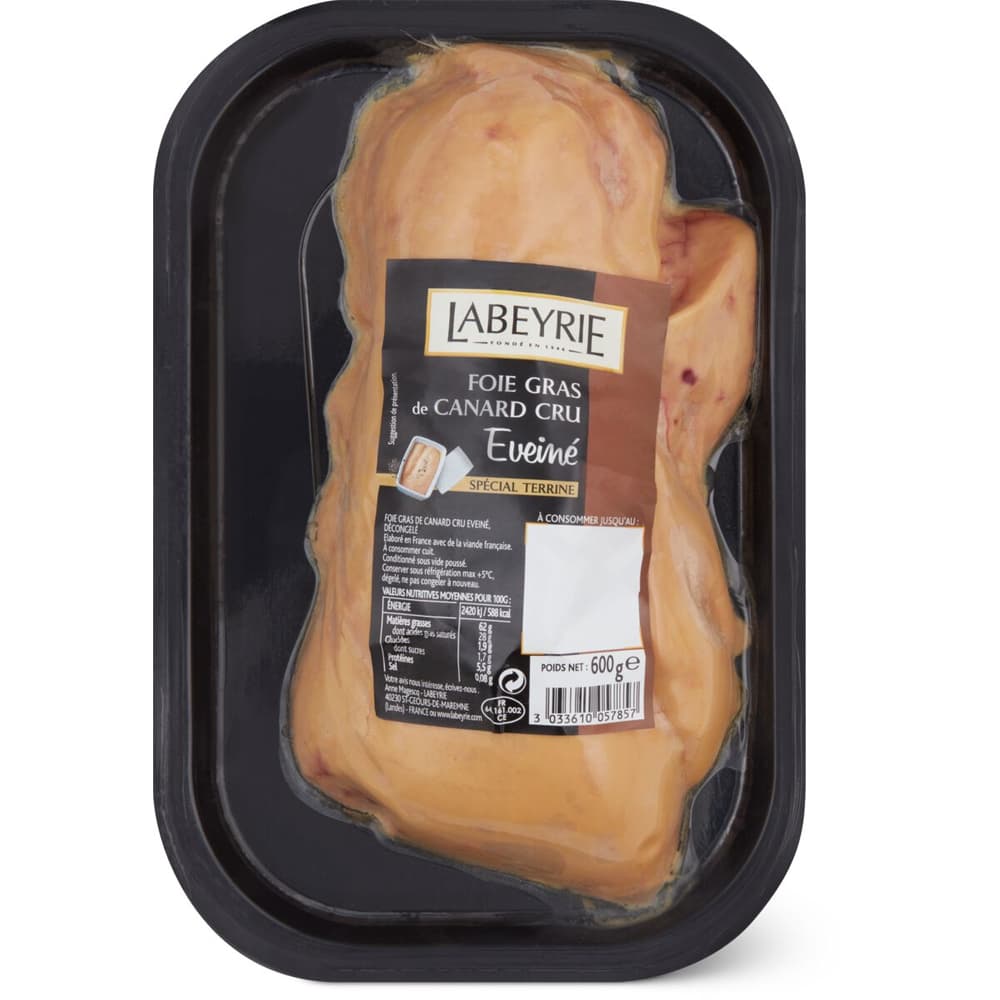 Labeyrie · Foie gras de canard cru entier · Eveiné