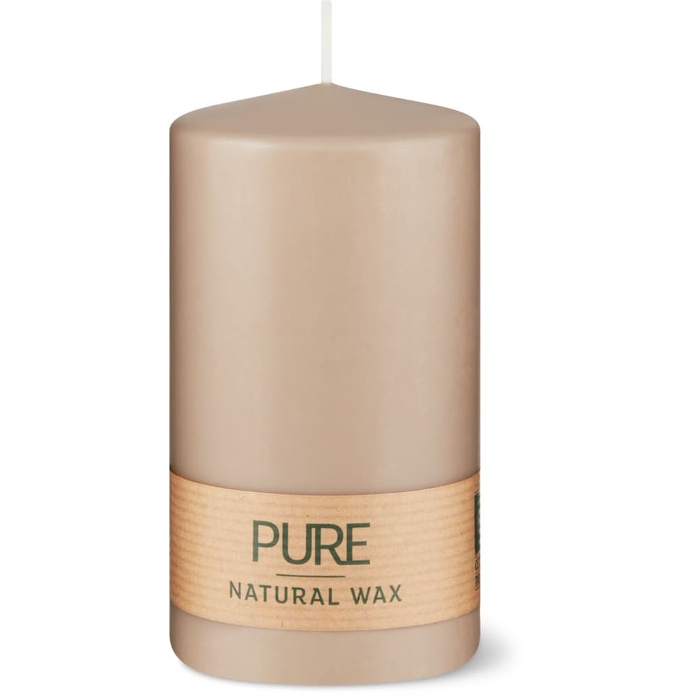 Candela Cilindrica Rustica Spaas 70/190 Mm - Paraffina Qualità, Tempo Di Combustione 95 Ore, Colore Zenzero - Foto 10