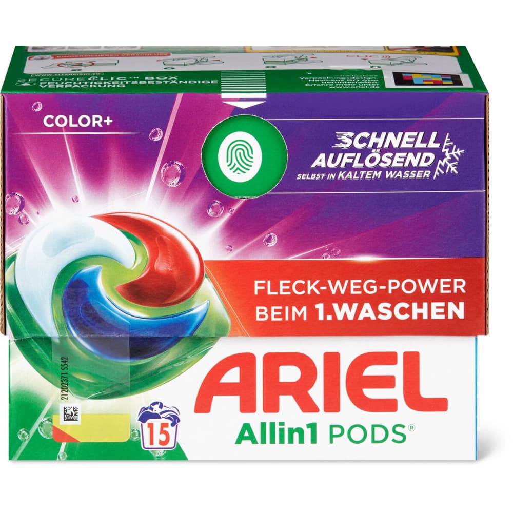 Ariel Color + · Capsule detergent · 15 wash cycles • Migros