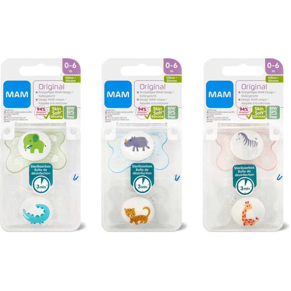 MAM Succhietto Original Pure 0-6 mesi assort., 2 pz Acquisti online sempre  convenienti