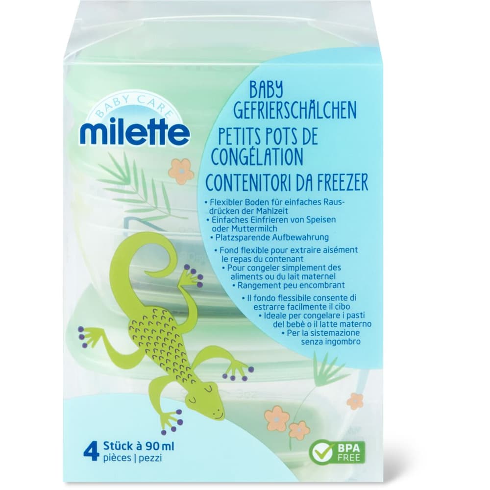 Achat Milette Baby Care · Petits pots de congélation · Sans BPA • Migros
