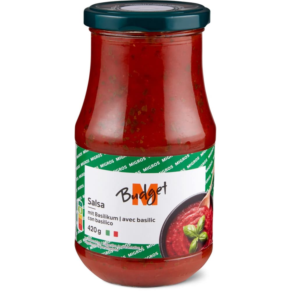 M-Budget · Tomatensauce · mit Basilikum • Migros M-Budget · Tomatensauce · mit Basilikum • Migros
