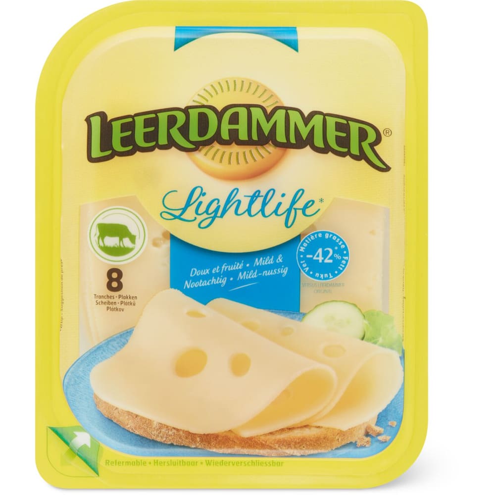 Buy · Lightlife slices • · Semi-hard 8 cheese Leerdammer Migros