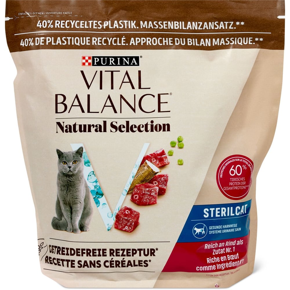 Vital Balance Natural Selection · Trockenfutter für Katzen · Rind • Migros