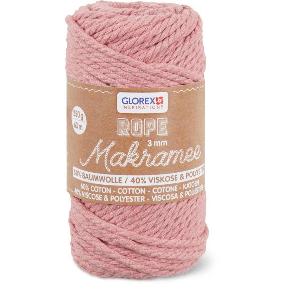 Fil Rope, macramé, 3 mm, 250 g, mauve • Migros