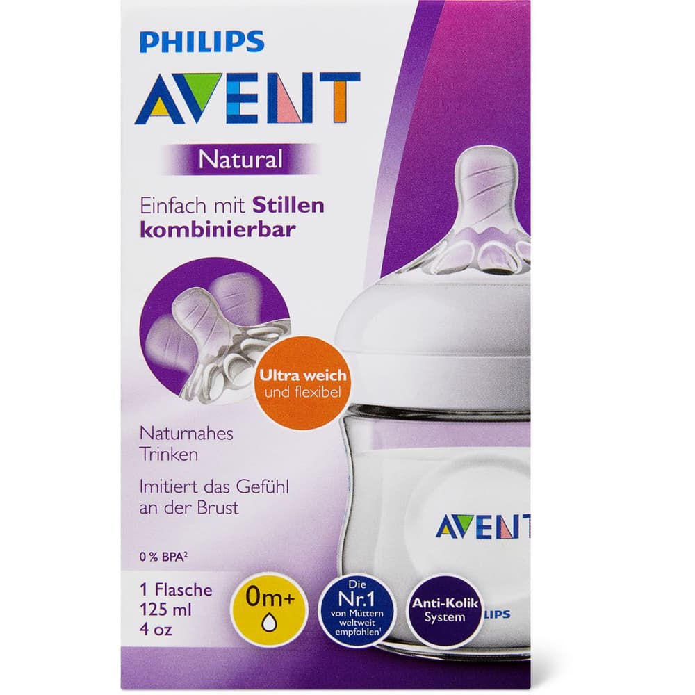 Buy Philips Avent · Bottle · Natural, 0 BPA 125ml • Migros