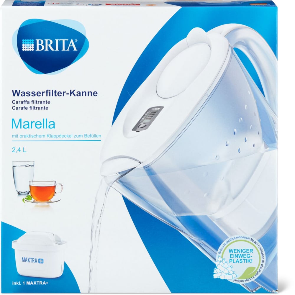 Acquista Brita Marella cool · Caraffa filtrante · 2,4l - bianca -  Utilizzare la cartuccia filtrante Maxtra Brita • Migros