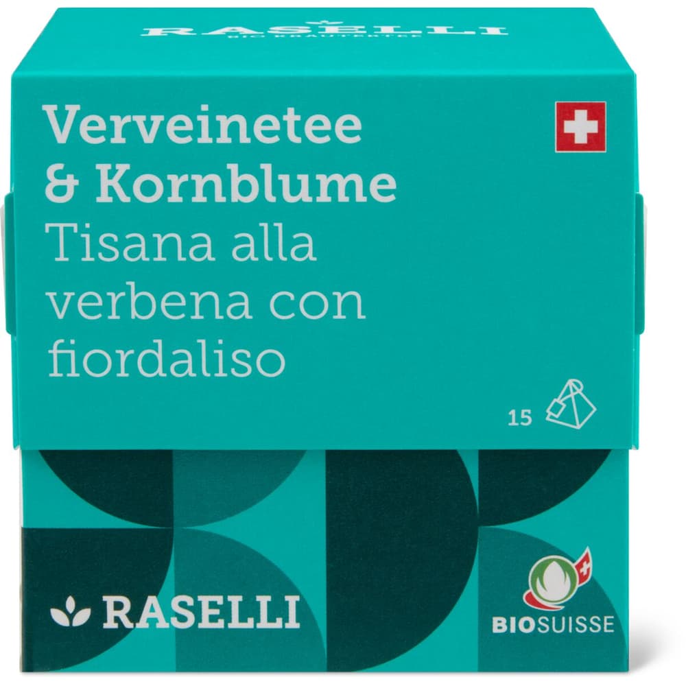 Raselli · Bio Kräutertee · Verveine und Kornblume • Migros
