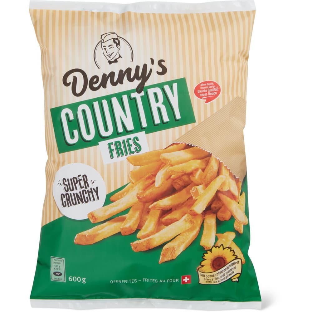 Denny's Country · Oven fries with crisp breading · Extra thick • Migros