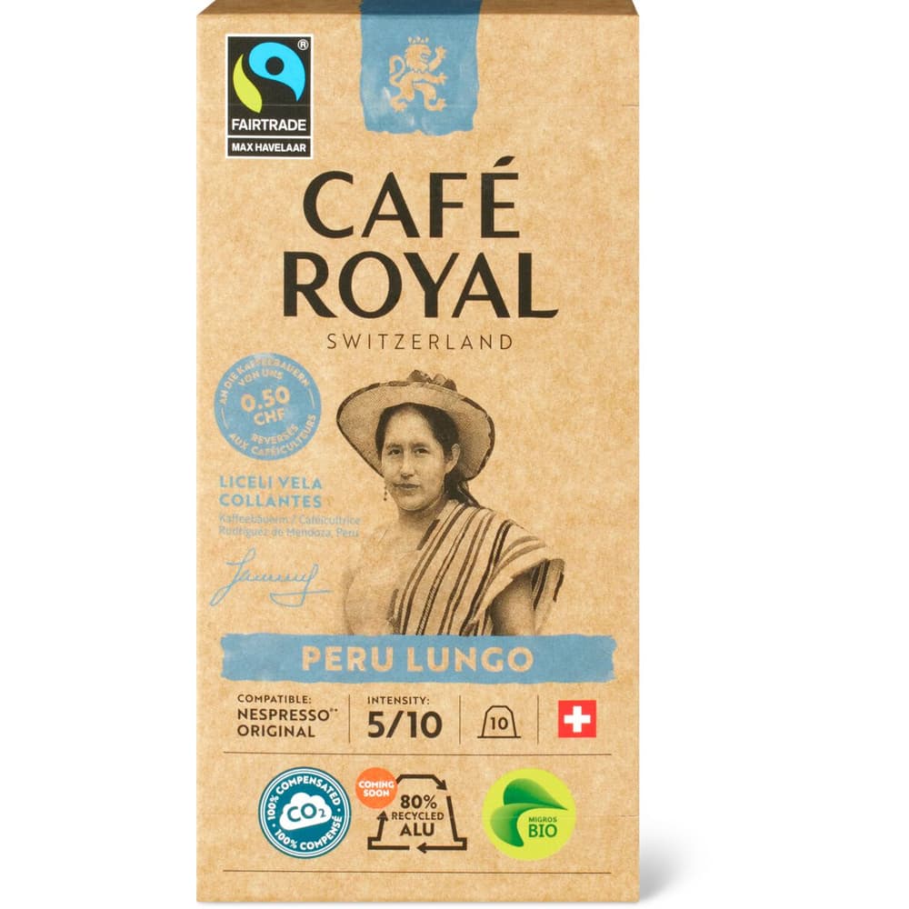 Café Royal Peru lungo 5/10 bio - 10 capsules – Willy anti-gaspi