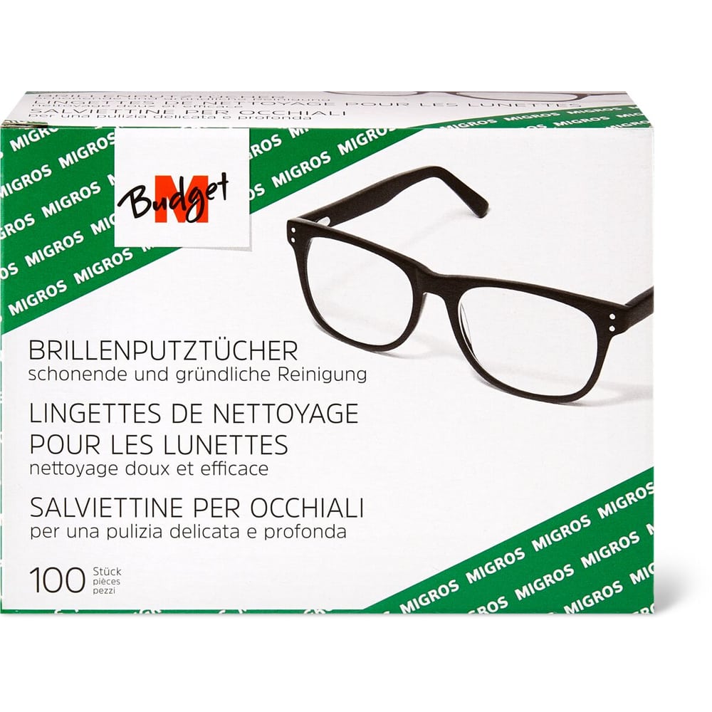 Achat M-Budget · Lingettes de nettoyage pour les lunettes • Migros