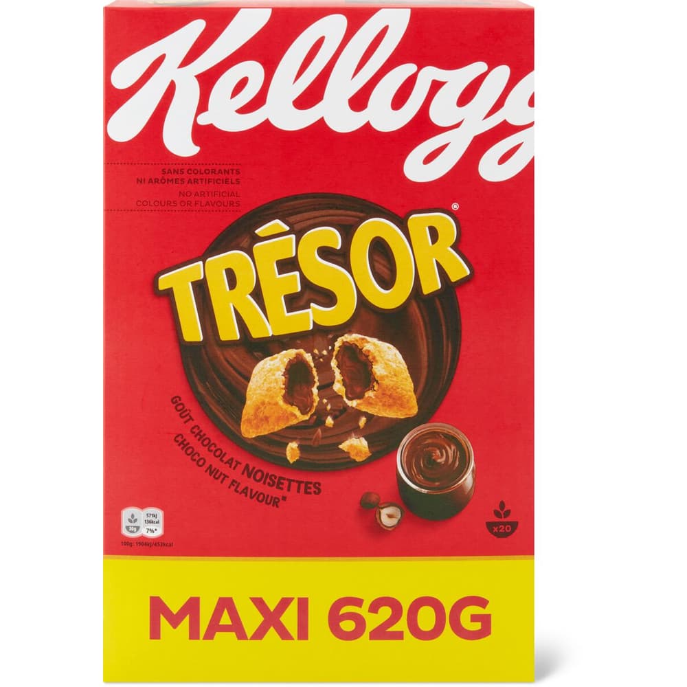 Céréales Trésor Kellogg's Chocolat Noisettes - 1kg - 1000 g