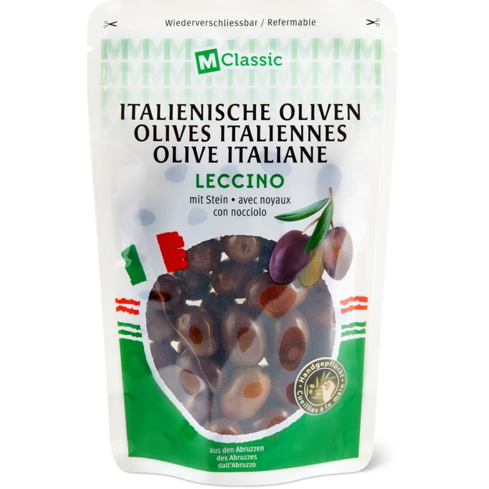 M-Classic · Italienische Oliven Leccino · mit Stein • Migros