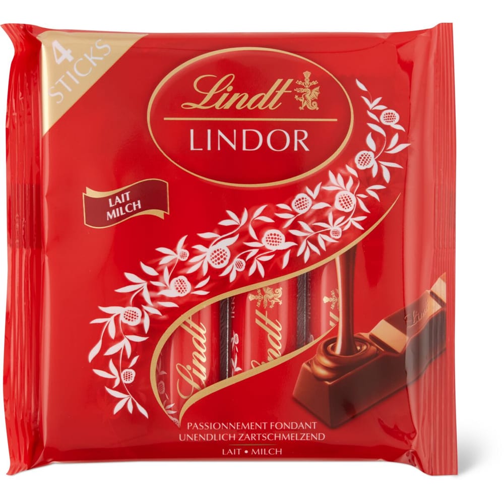Chocolat au lait LINDOR de Lindt – Barre (100 g) Tablette/Barre