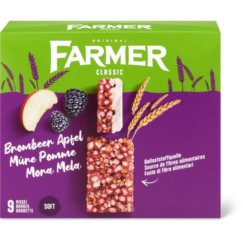 Farmer Classic · Barrette Ai Cereali · Mora & Mela • Migros