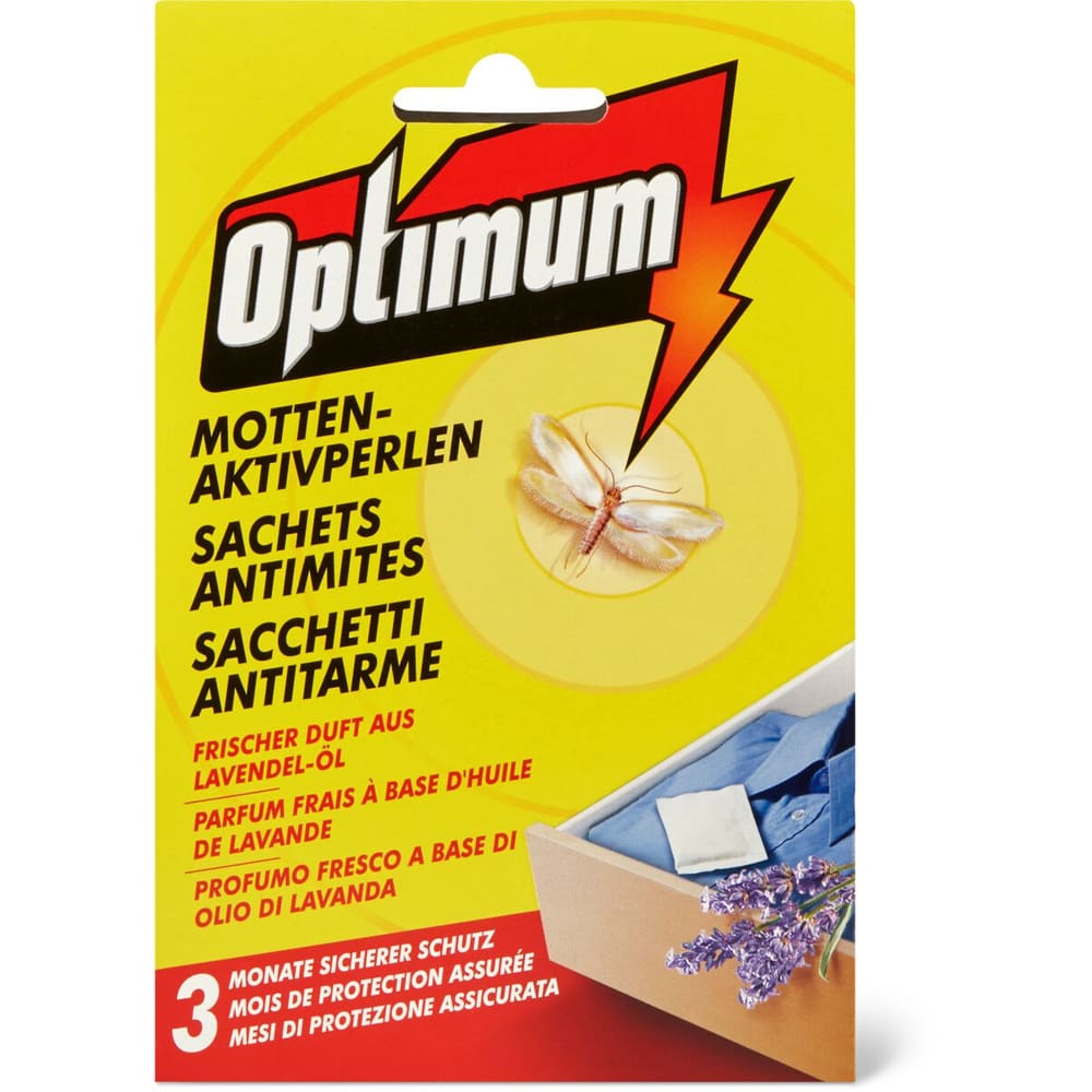 Achat Optimum · Sachets Antimites · 3 mois de protection assurée