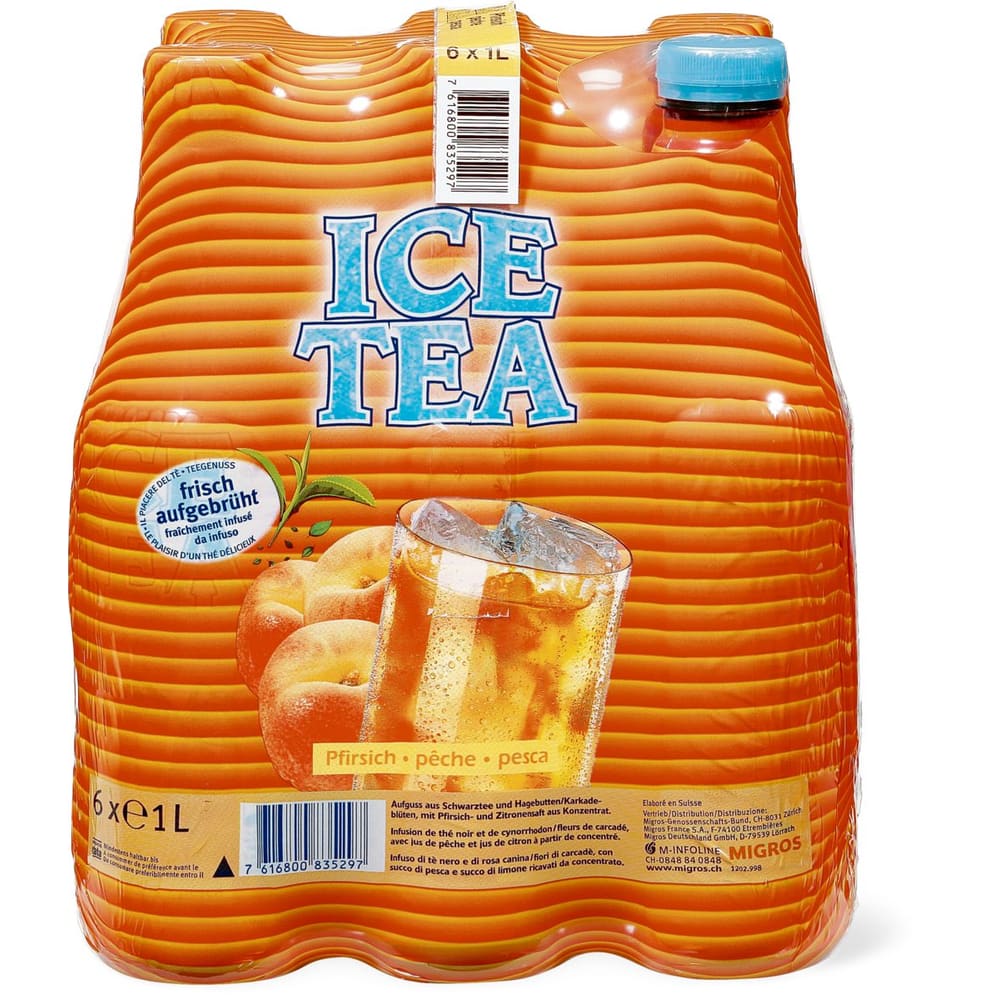 Ice Tea · Thé froid · Pêche • Migros