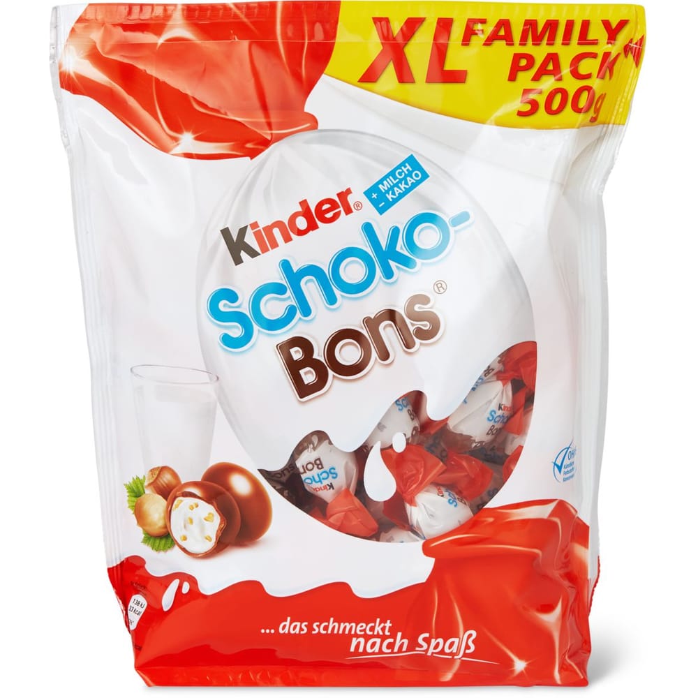 Achat Kinder Schoko-Bons · Confiserie de chocolat spérieur au lait ·  fourrée au lait de noisettes • Migros