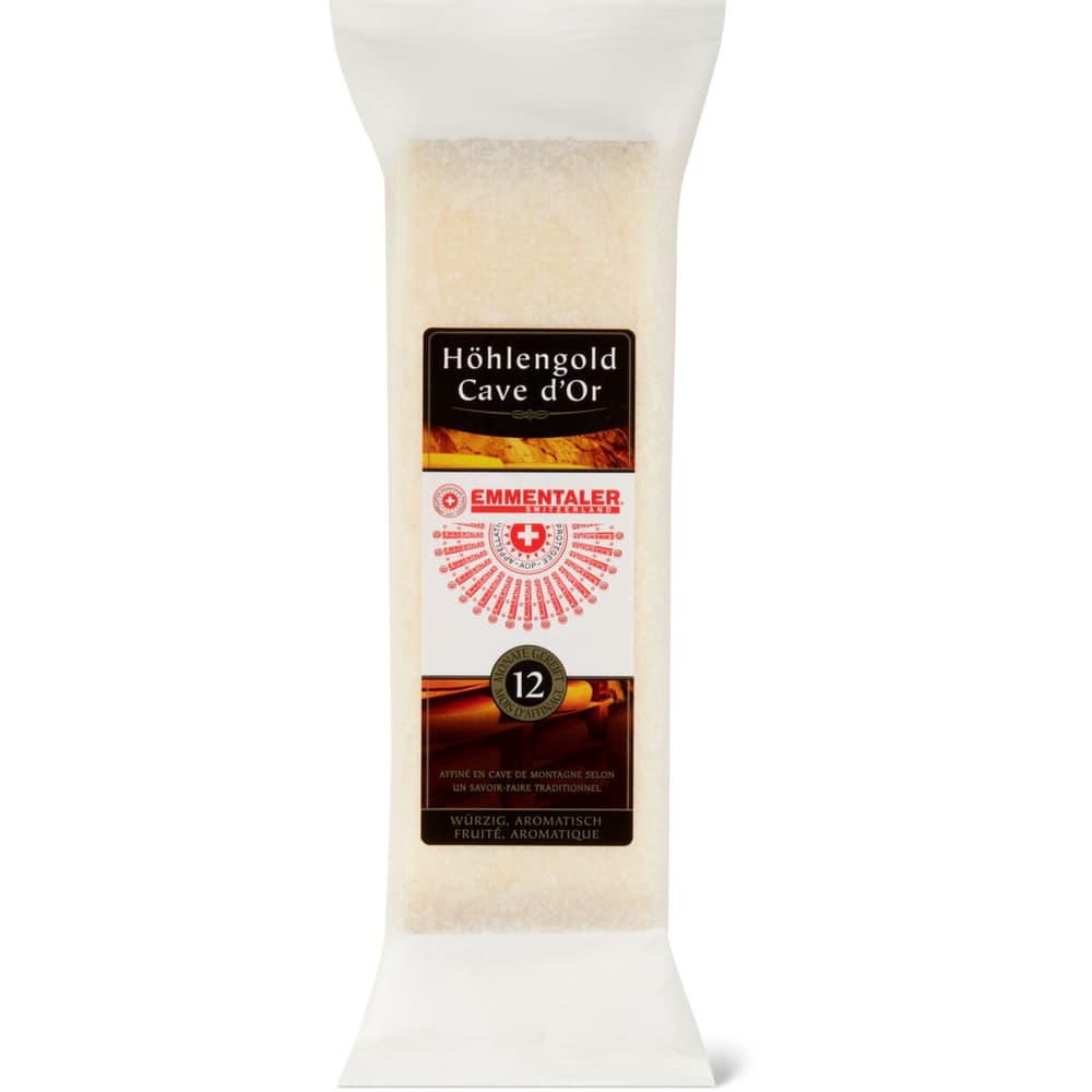 Cave D Or Emmentaler Schweizer Hartk Se Vollfett Aus Rohmilch   Hoehlengold Emmentaler 