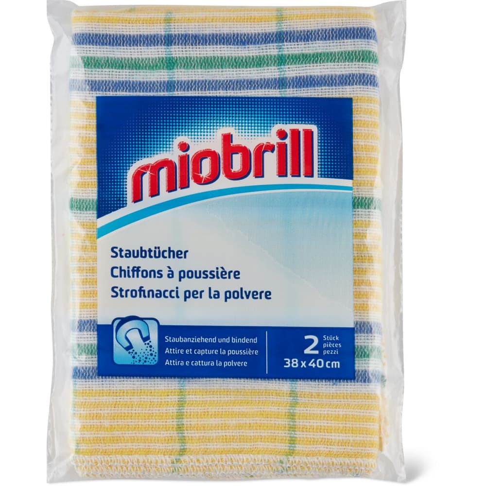 Achat Miobrill · Chiffons de nettoyage en microfibre 32x37cm • Migros