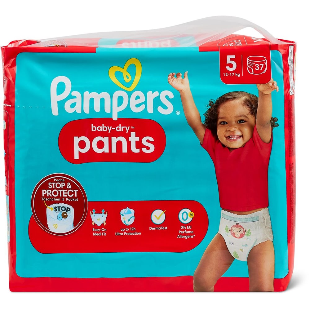 Pampers Baby-Dry Nappy Pants Size 4 & Sensitive wipes
