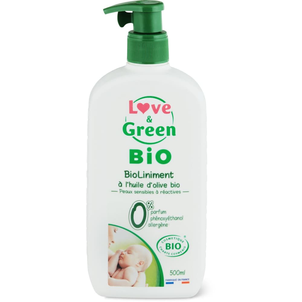 Love & Green Bio · Liniment pour bébé · à l'huile d'olive