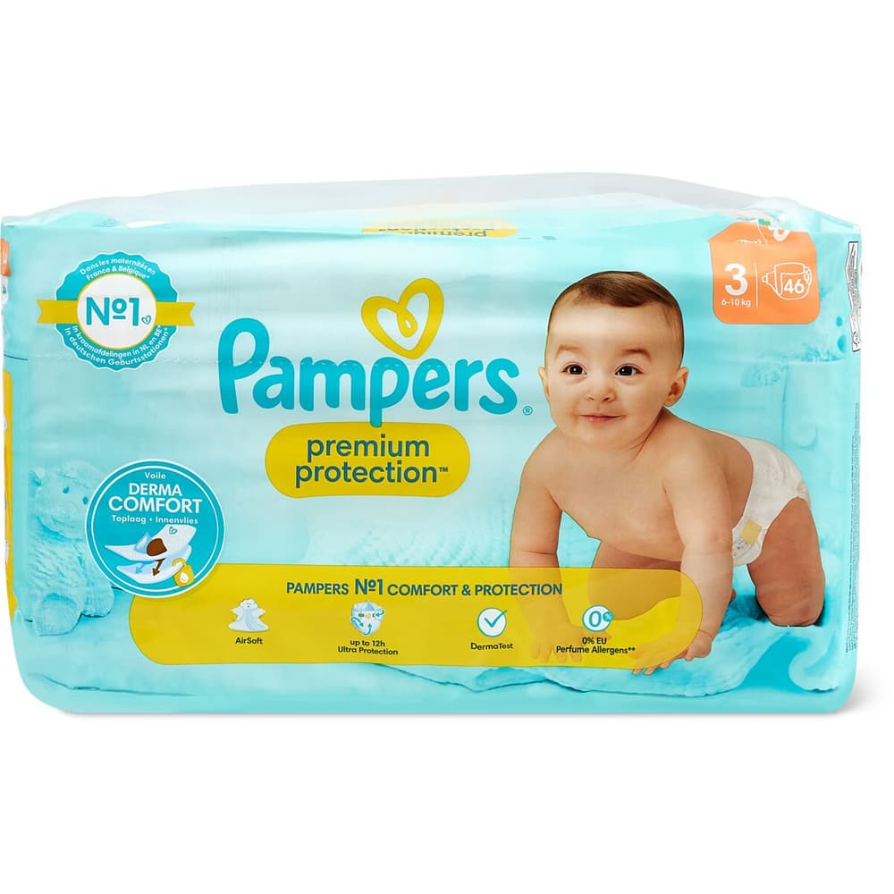 Achat Pampers Premium Protection · Couches · Taille 3 - 6-10kg • Migros