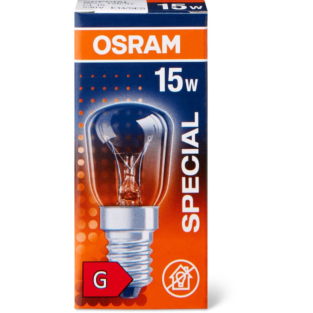 Ampoule Incandescent OSRAM E14 15W 90LM Mini pour Réfrigérateurs