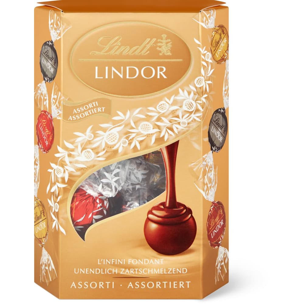 Chocolat noir assortiment LINDOR LINDT : la boite de 337g à Prix