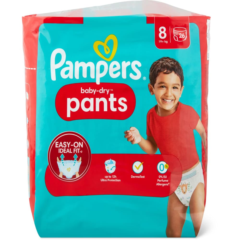Achat Pampers Baby Dry · Couches · taille 8, +19kg, pants • Migros