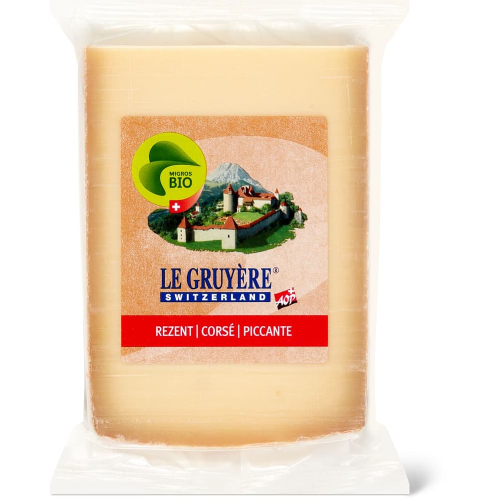 Achat Le Gruyère Bio Aop · Fromage Suisse à Pâte Dure Gras Au Lait Cru · Corsé • Migros 